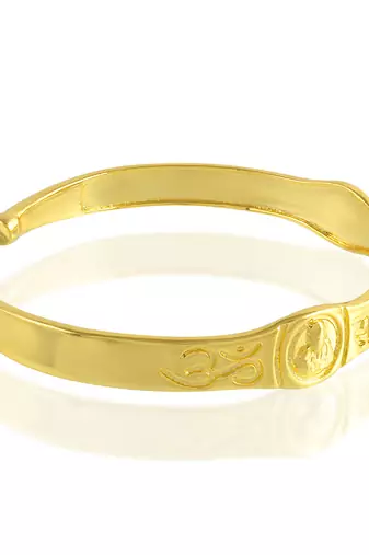 brass micron gold plated sai baba bangle bracelet kada
