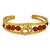 gold plated om ganesh original panchmukhi rudraksh free size bangle