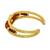 gold plated om and black enamel ganesh original panchmukhi rudraksh bangle