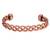 copper inter cross locking design free size health benificial bangle men women