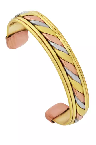 Mix multi-metal copper bracelet free size kada for good health and reliving
