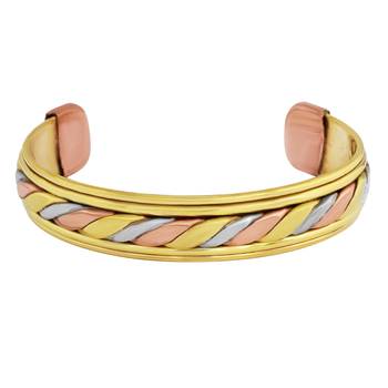 Mix multi-metal copper bracelet free size kada for good health and reliving 2