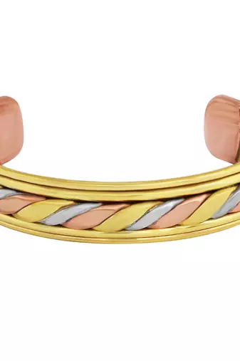Mix multi-metal copper bracelet free size kada for good health and reliving