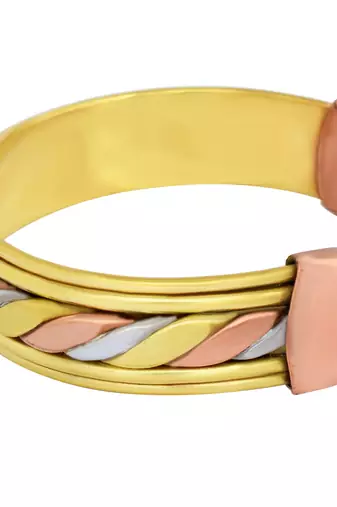 Mix multi-metal copper bracelet free size kada for good health and reliving