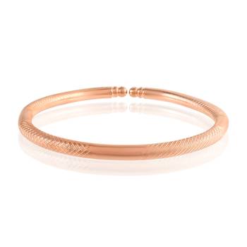 Pure copper free size solid bangle kada health benifical thick bracelet men women 1