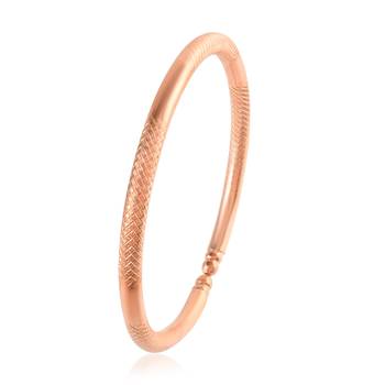 Pure copper free size solid bangle kada health benifical thick bracelet men women 2