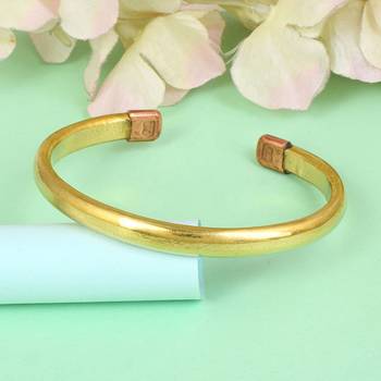 pure brass free size adjustable bangle bracelet cuff kada for men and women 1