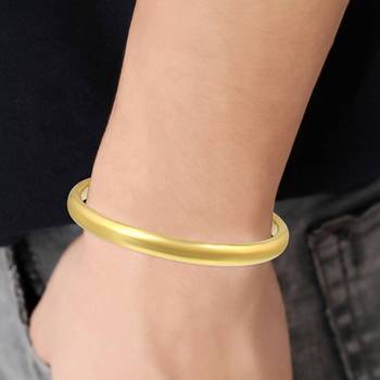 pure brass free size adjustable bangle bracelet cuff kada for men and women 4