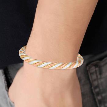 mix metal asht-dhatu free size adjustable bangle kada for men women 4