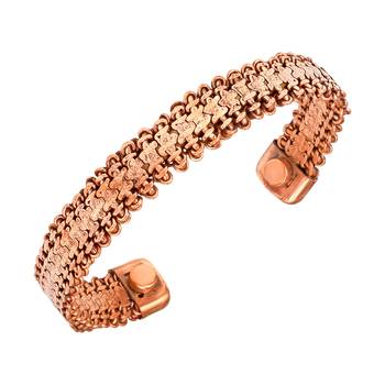 pure copper free size adjustable health benificial cuff kada men women 2