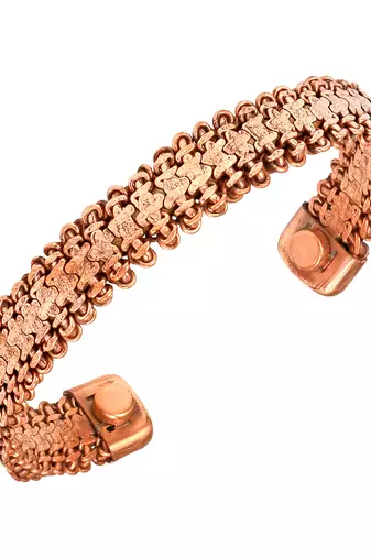 pure copper free size adjustable health benificial cuff kada men women
