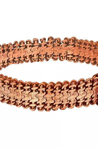 pure copper free size adjustable health benificial cuff kada men women