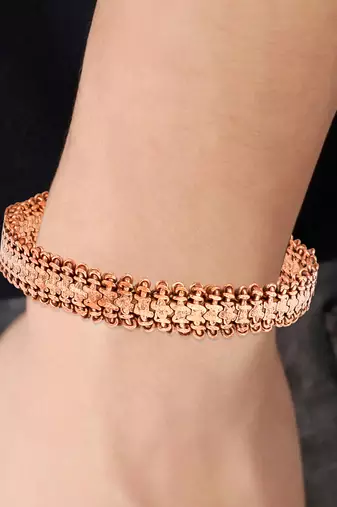 pure copper free size adjustable health benificial cuff kada men women