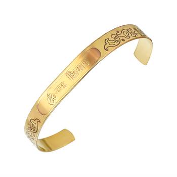 pure brass om namah shivay kada hindu temple jewellery men women 2