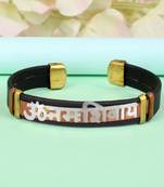 pure brass black rhodium om namah shivay kada hindu men women