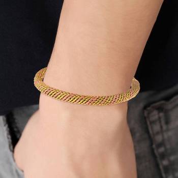 mix 8 metal ashtdhatu health benificial bangle bracelet free size adjustable kada 4