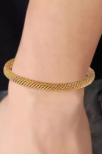 mix 8 metal ashtdhatu health benificial bangle bracelet free size adjustable kada