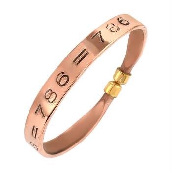 copper plated alloy 786 islamic mulsim spiritual free size bangle bracelet kada 2