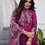 Purple Rayon kurta set for women with dupatta