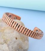 pure copper magnetic ends free size adjustable health benificial cuff kada men women
