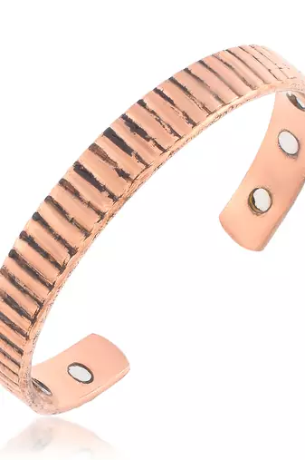 pure copper magnetic ends free size adjustable health benificial cuff kada men women