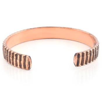 pure copper magnetic ends free size adjustable health benificial cuff kada men women 3