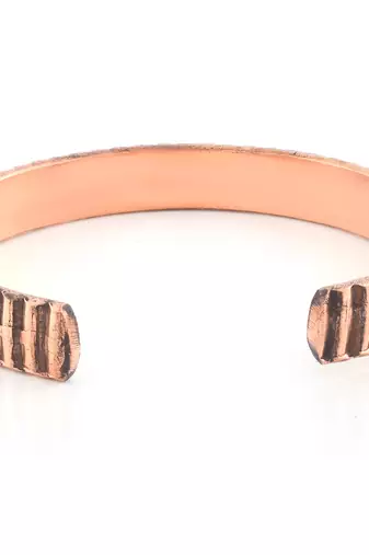 pure copper magnetic ends free size adjustable health benificial cuff kada men women