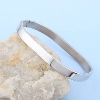 pure stainless steel openable free size bracelet kada for men and women 1