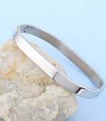 pure stainless steel openable free size bracelet kada for men and women