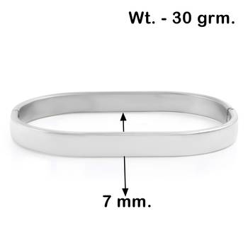 pure stainless steel openable free size bracelet kada for men and women 3