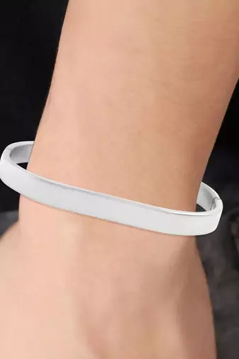 pure stainless steel openable free size bracelet kada for men and women