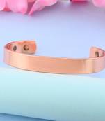 pure copper magnetic ends flat patta free size adjustable health benificial cuff kada
