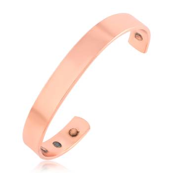 pure copper magnetic ends flat patta free size adjustable health benificial cuff kada 2