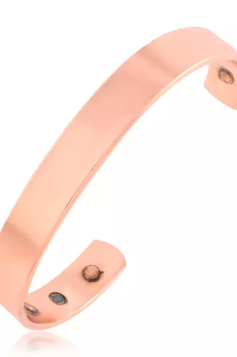 pure copper magnetic ends flat patta free size adjustable health benificial cuff kada