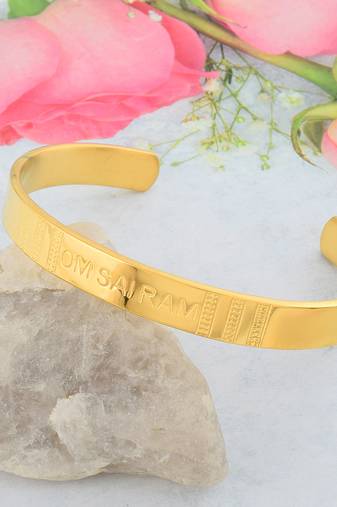 pure brass om sai ram shirdi saibaba kada free size hindu men women