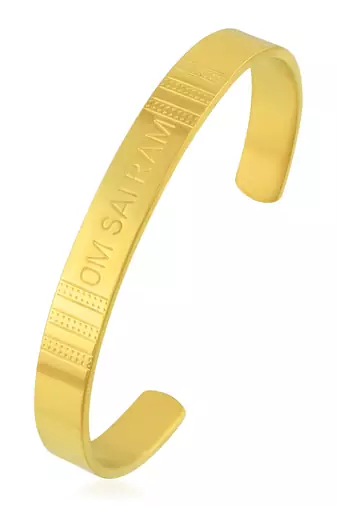 pure brass om sai ram shirdi saibaba kada free size hindu men women