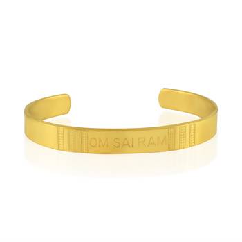 pure brass om sai ram shirdi saibaba kada free size hindu men women 3