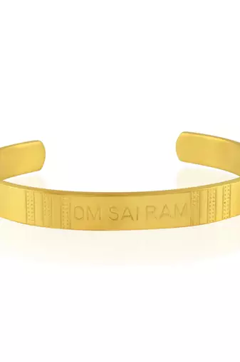 pure brass om sai ram shirdi saibaba kada free size hindu men women