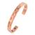 Pure copper magnetic ends brick texture free size adjustable health benificial cuff kada
