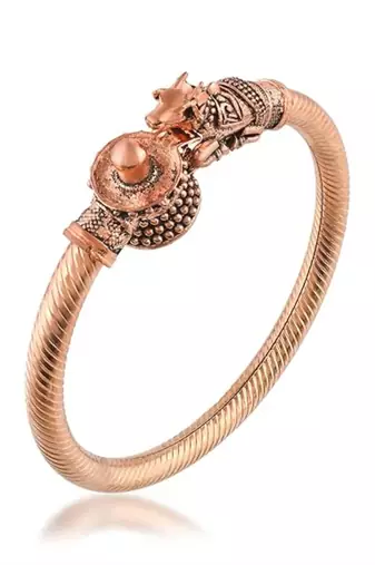 Pure copper hindu spiritual shiva symbols nandi and shivling design