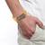 brass goldplated shri krishna adjustable kada cuff bracelet hindu