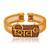 brass goldplated shiv adjustable kada cuff bracelet hindu spiritual jewellery