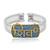 brass silver plated shiv adjustable kada cuff bracelet hindu