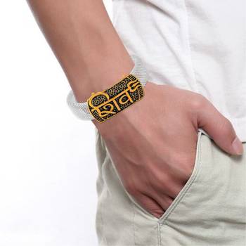 brass anti tanrish silver plated shiv adjustable kada cuff bracelet 4