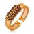 brass goldplated mahakal shiv adjustable kada cuff bracelet