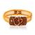Brass antique gold om adjustable kada cuff bracelet
