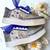Blue solid synthetic sneakers