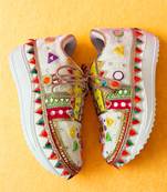 Multi solid synthetic sneakers