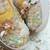 Golden solid synthetic sneakers