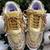 Golden solid synthetic sneakers